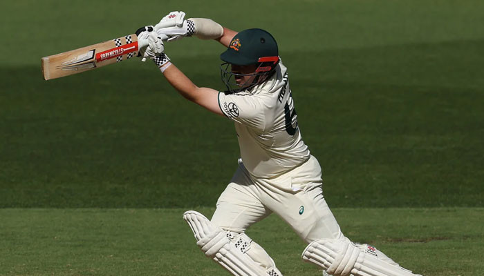 Australia's batting continued on the second day of the Perth Test