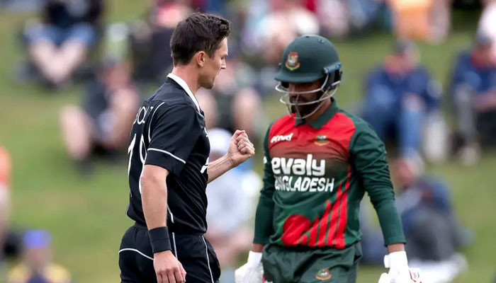 New Zealand defeated Bangladesh by 44 runs in a rain affected match