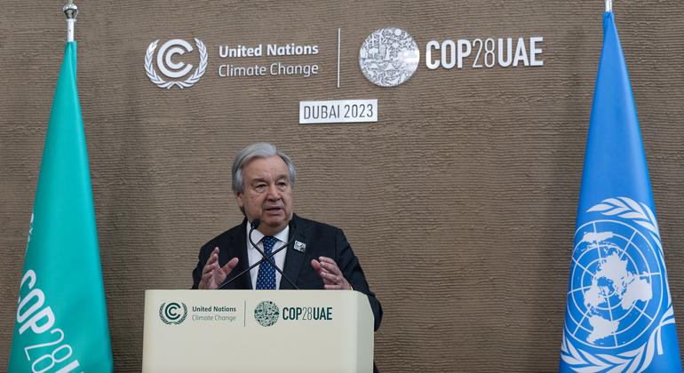 Stop ‘kicking the can down the road,’ UN chief urges COP28 deal on phaseout of fossil fuels