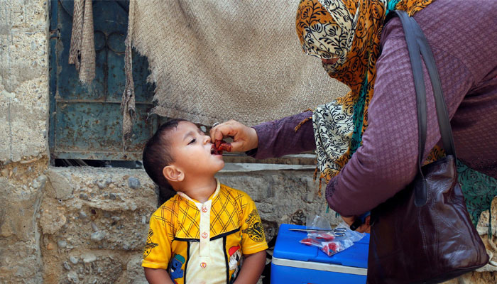 The first polio campaign of this year has started today Sindh: The first polio campaign of this year has started today