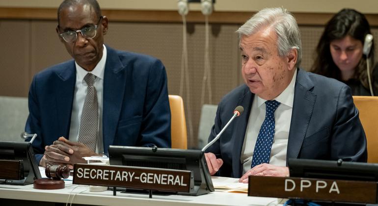 Secretary-General António Guterres delivers remarks to the Committee on the Exercise of the Inalienable Rights of the Palestinian People.