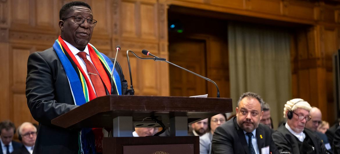 Co-Agent of South Africa, Vusimuzi Madonsela, at the International Court of Justice (ICJ).