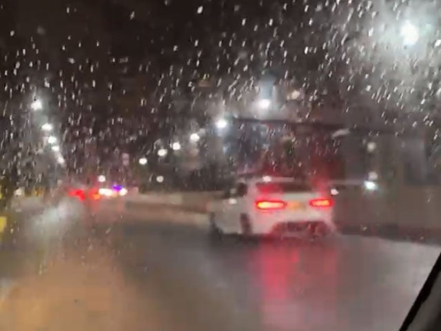 Light and heavy rain in different areas of Karachi