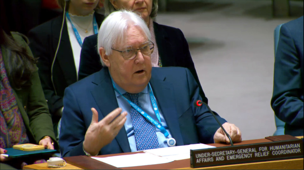 Martin Griffiths, Under-Secretary-General for Humanitarian Affairs and Emergency Relief Coordinator, briefs on the humanitarian situation in Israel and the Occupied Palestinian Territory.