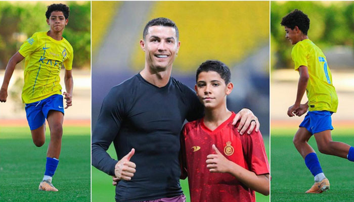 Cristiano Ronaldo Jr is ready to follow in his father's footsteps