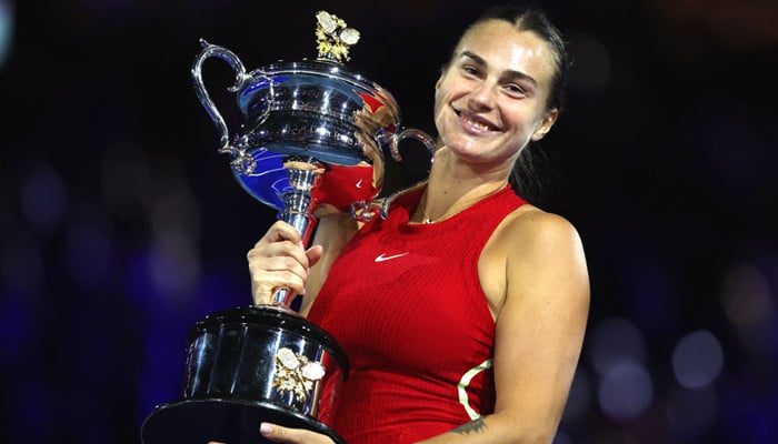 Irina Sabalenka of Belarus won the Australian Open women's event for the second time in a row