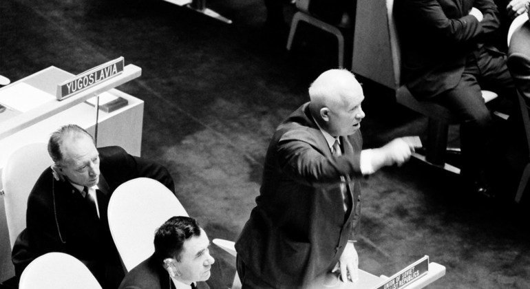 Stories from the UN Archive: Did Khrushchev really bang his shoe?