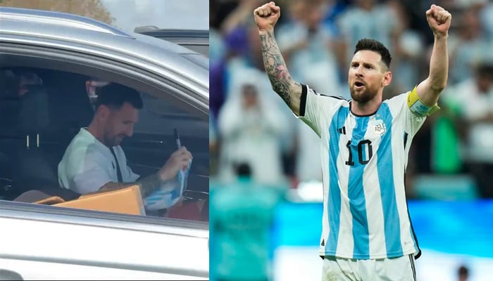 The fan did not leave behind Lionel Messi even in the traffic jam