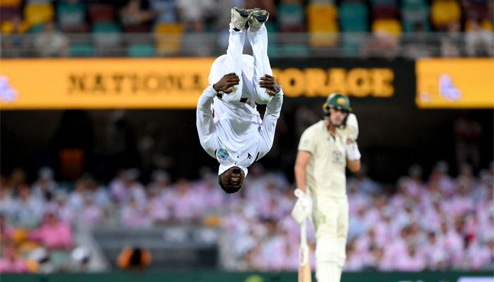 West Indian bowler's unique celebration on taking first Test wicket, video goes viral