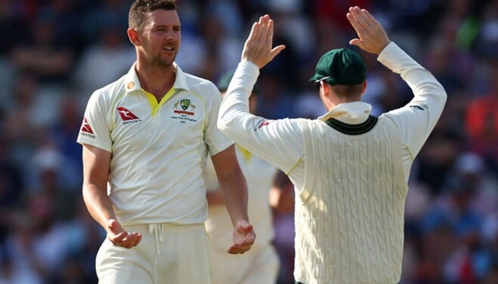 get back!  Hazlewood intercepts Cameron Greene's pass