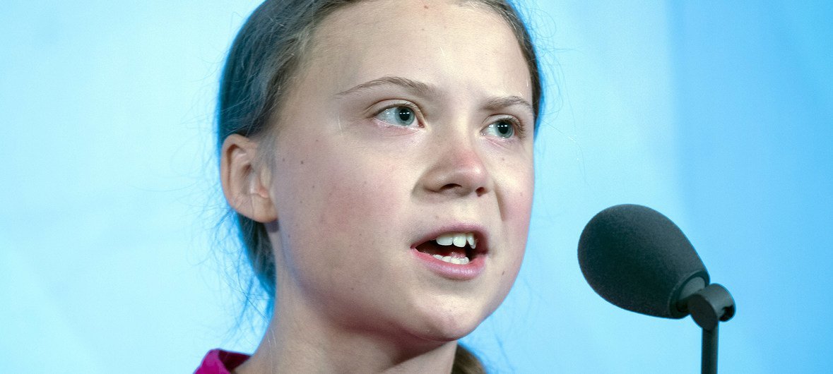 Swedish climate activist Greta Thunberg addresses the Climate Action Summit in 2019 at UN Headquarters in New York. (file)