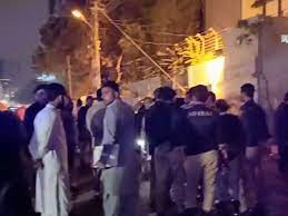 Karachi;  A case of explosion was registered outside the Provincial Election Commission office