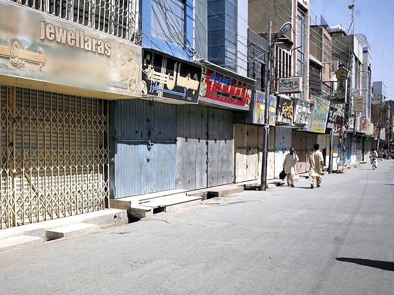 alleged fraud;  Shutdown strike by political parties across Balochistan