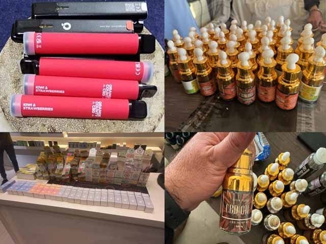8 arrested for selling hashish and vape through online platform Photo: Express News