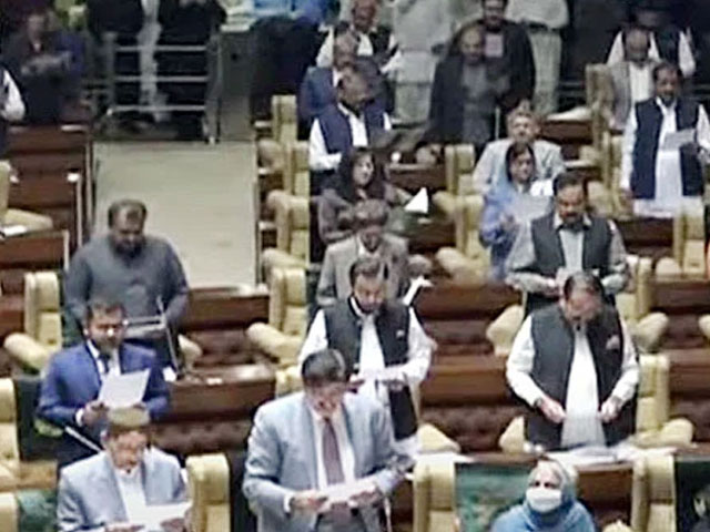 Newly elected members took oath in Sindh Assembly session, opposition protested