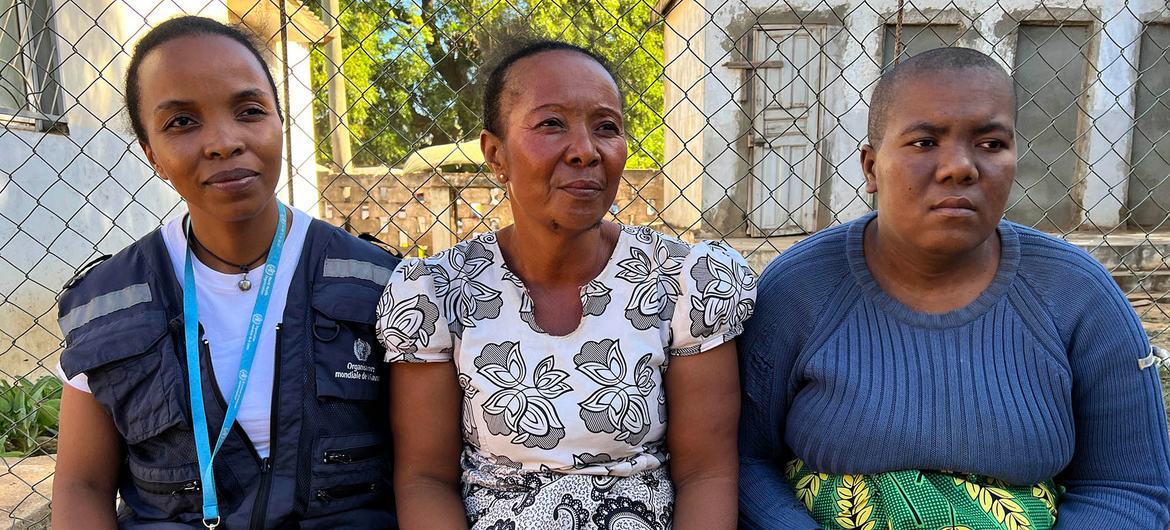 The mother (centre) of Elodie (right) says she has responded well to medication.