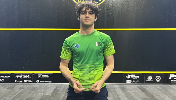 Huzaifa Ibrahim of Pakistan won the Houston Open Under-19 Squash Championship