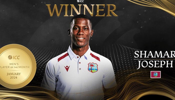 West Indies Count Joseph adjudged ICC Player of the Month