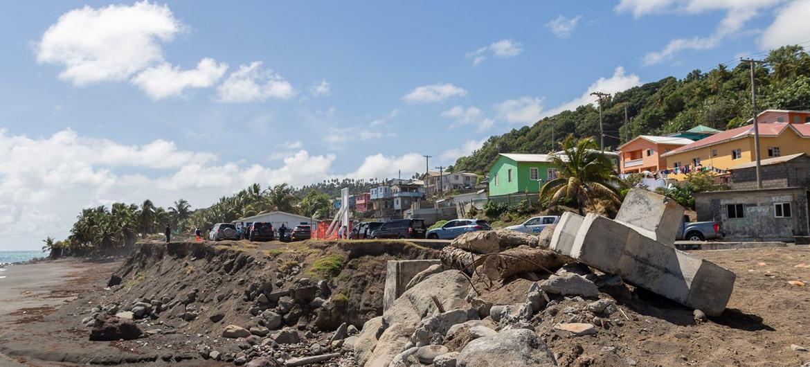Efforts to tackle erosion and sea-level rise are underway in St. Vincent and the Grenadines where a new coastal sea defense project is being constructed in the Sandy Bay community. Efforts to tackle erosion and sea-level rise are underway in St. Vincent and the Grenadines where a new coastal sea defense project is being constructed in the Sandy Bay community.