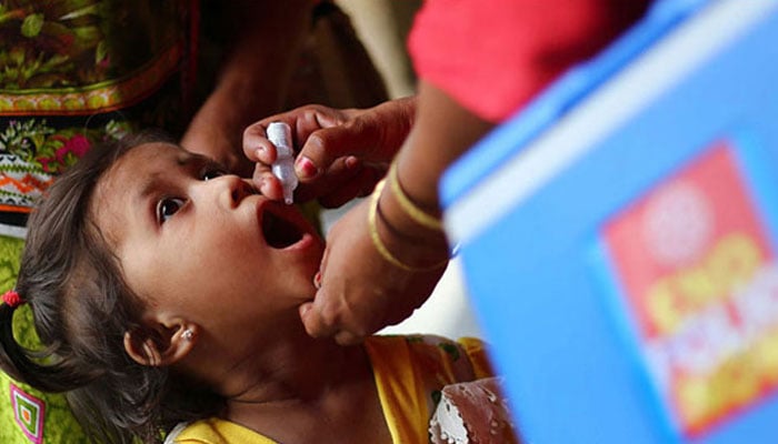 Today is the last day of special polio campaign in 11 districts ---File photo