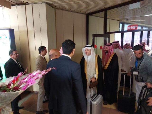 Road to Makkah Project, 12-member Saudi delegation reached Karachi Airport The Saudi delegation will review the facilities at Karachi Airport: Photo: Express News