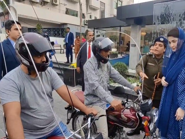 Punjab: Installation of safety wires on motorcycles to protect citizens from metal wires Photo screen grab