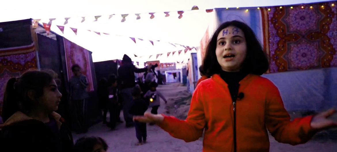 Shahad is a displaced child who lives with her family in a makeshift shelter in Deir Al-Balah in central Gaza. Shahad is a displaced child who lives with her family in a makeshift shelter in Deir Al-Balah in central Gaza.
