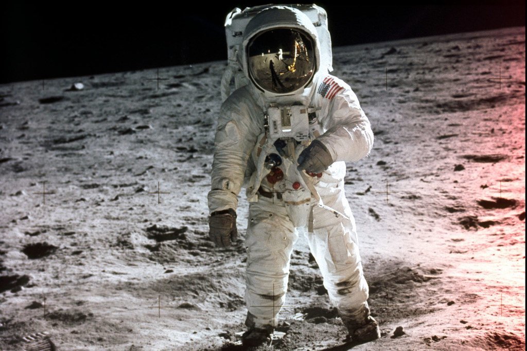 In this photo, taken by astronaut Neil Armstrong, Edwin Aldrin walks on the surface of the Moon in 1969. (file)