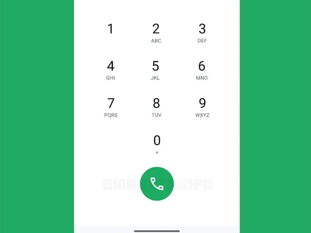 WhatsApp is working on the in-app dialer feature