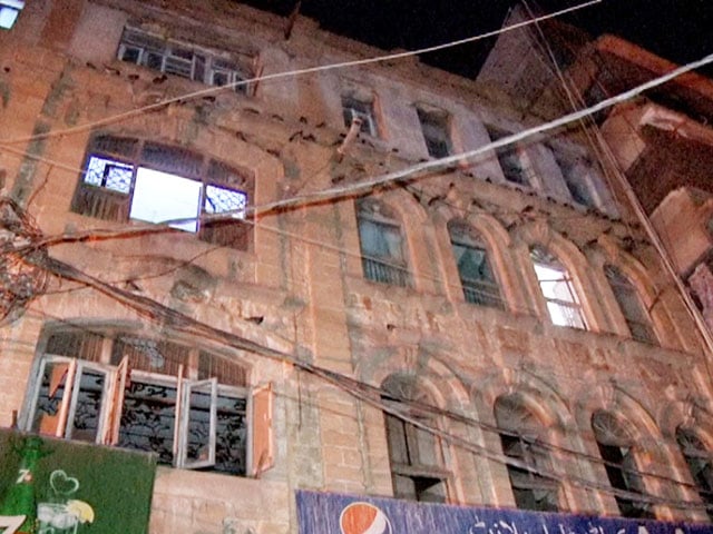 The staircase of a 180-year-old building in Karachi was demolished, and the trapped residents were rescued