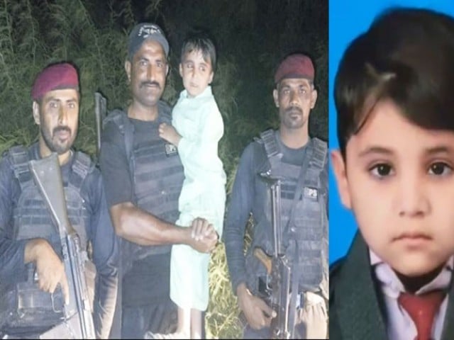 Children abducted from Kandhkot and Pannu Aqil were rescued—Photo: Sindh Police