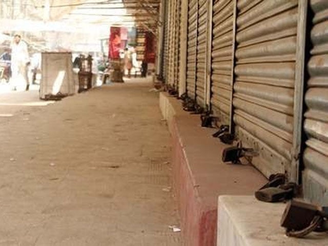 A strike was announced today in the timber market due to non-clearance of hundreds of containers at Karachi port