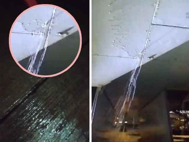 P i a; Toronto-bound flight has oil leak, technical landing in Karachi (Photo: Video Grab)