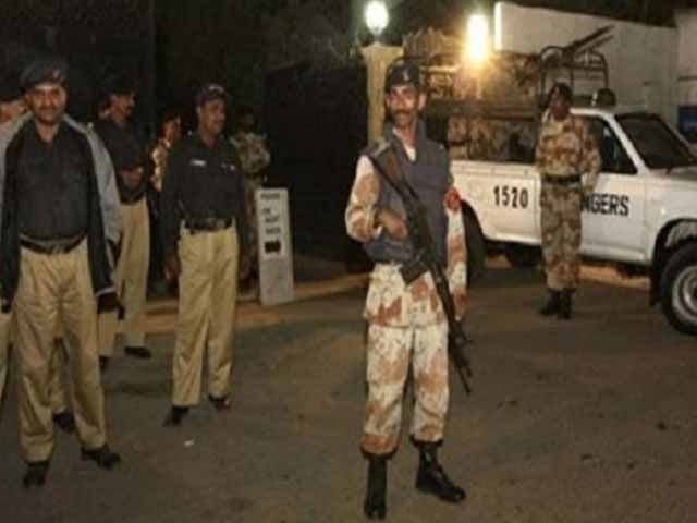 Sindh Rangers and Police conducted a joint operation near Yusuf Goth Bus Terminal.  File photo