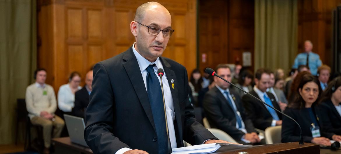 Co-agent of Israel, Gilad Noam, at the public hearings in the case South Africa v. Israel at the ICJ.