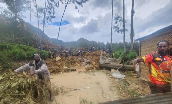 Porgera Highway, Papua New Guinea, following the deadly landslide on 24 March 2024