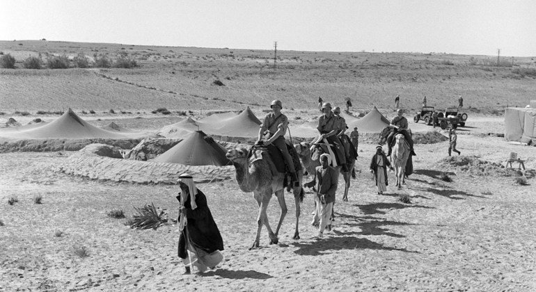 Stories from the UN Archive: UN camel caravans deliver