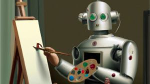 Artificial Intelligence and Art in 21st Century. AI generated Image