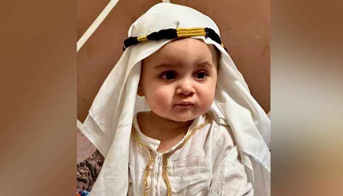 Muhammad Mustafa Son of Muhammad Shahan preparing to perform Umrah with his parents
