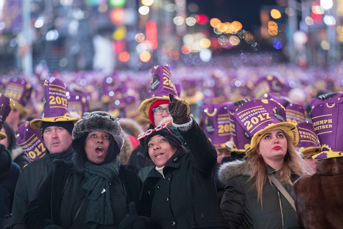 Times Square New Year Night 2017 Photo Courtesy Accuweather
