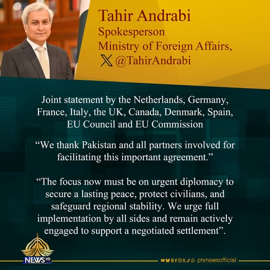 Joint Statement to Welcome Pakistan Peace Role Joint Statement to Welcome Pakistan Peace Role